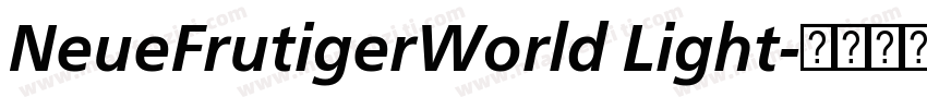 NeueFrutigerWorld Light字体转换
